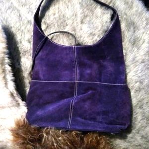 kate spade purple suede hobo bag vintage
